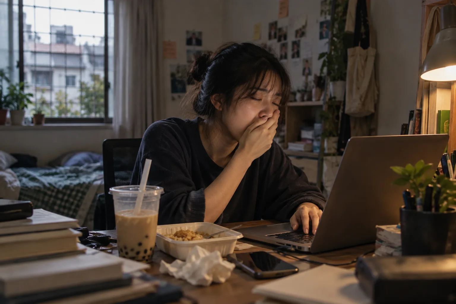 Cảnh minh họa cho câu chuyện 8: Cái bụng và cái đầu nối nhau bằng một sợi dây