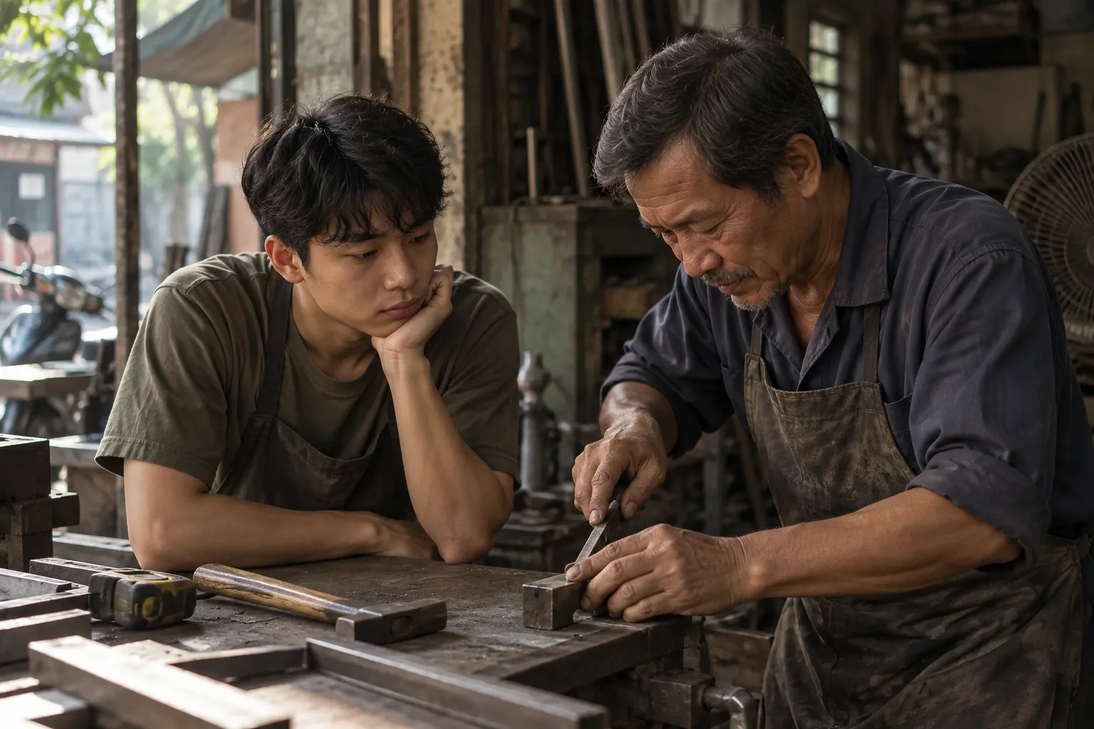 Cảnh minh họa cho câu chuyện 16: Ai cũng là thầy, mọi nơi là trường
