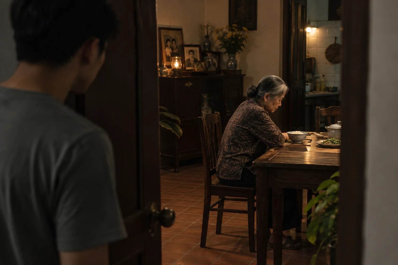Cảnh minh họa cho câu chuyện 41: Làm con của cha mẹ đang già đi